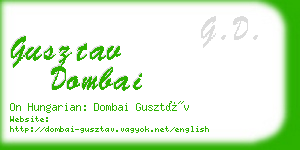 gusztav dombai business card